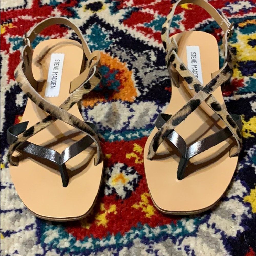 Steve Madden animal print sandals